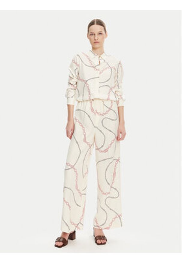 TOMMY HILFIGER - Tommy Hilfiger Koszula WW0WW44045 Écru Relaxed Fit. Materiał: wiskoza