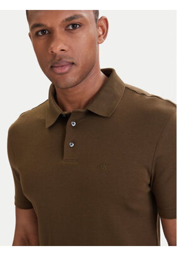 Calvin Klein Polo LV04LB276G Zielony Regular Fit. Typ kołnierza: polo. Kolor: zielony. Materiał: bawełna