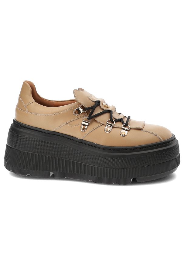 Brązowe Sneakersy Armodo Modne Obuwie Damskie Na Platformie. Okazja: na co dzień. Kolor: brązowy. Materiał: materiał. Szerokość cholewki: normalna. Obcas: na platformie. Styl: elegancki, casual