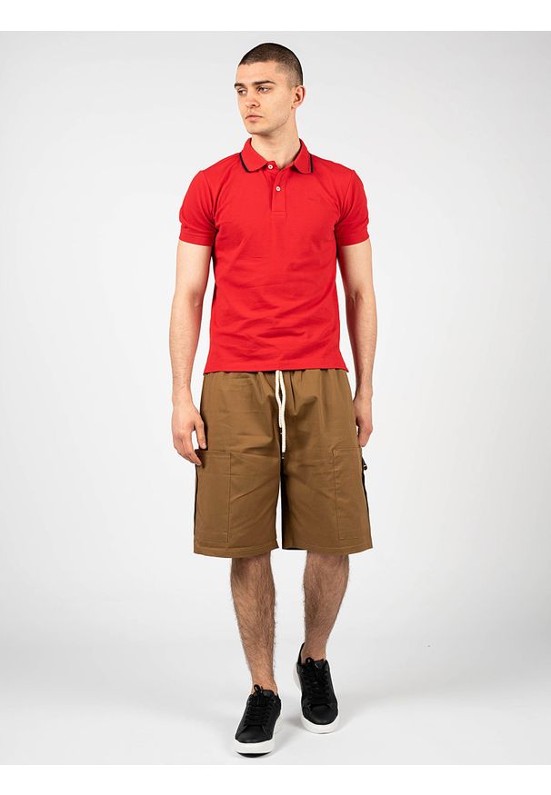 Geox Koszulka Polo "Sustainable" | M2510Q T2649 | Sustainable | Mężczyzna | Czerwony. Okazja: na co dzień. Typ kołnierza: polo. Kolor: czerwony. Materiał: bawełna. Wzór: kolorowy, aplikacja. Styl: casual, klasyczny