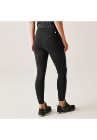 Regatta - Legginsy damskie Holeen Pro Compression. Kolor: czarny. Materiał: jersey. Sport: turystyka piesza, fitness, joga i pilates