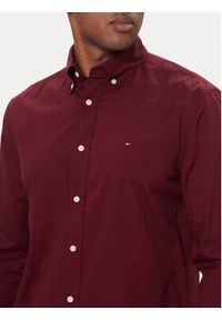 TOMMY HILFIGER - Tommy Hilfiger Koszula MW0MW37550 Bordowy Regular Fit. Kolor: czerwony. Materiał: bawełna #3
