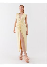 Patrizia Pepe Sukienka koktajlowa 2A2519/J113-Y433 Żółty Slim Fit. Kolor: żółty. Materiał: syntetyk. Styl: wizytowy #1