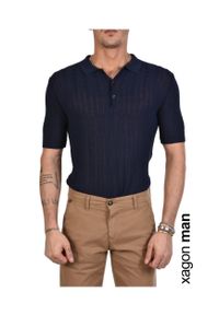 Xagon Man Koszulka Polo | P20081 J0 1201 | Mężczyzna | Granatowy. Okazja: na co dzień. Typ kołnierza: polo. Kolor: niebieski. Materiał: wiskoza. Styl: casual #6