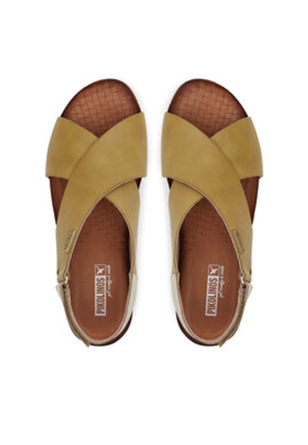 Pikolinos Sandały W9E-0912 Zielony. Kolor: zielony. Materiał: skóra