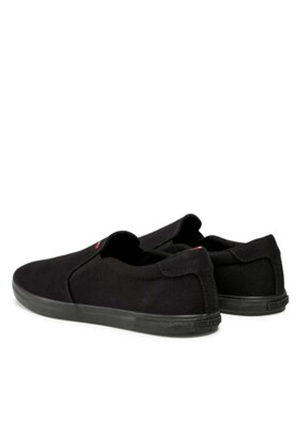 TOMMY HILFIGER - Tommy Hilfiger Tenisówki Iconic Slip On FM0FM00597 Czarny. Zapięcie: bez zapięcia. Kolor: czarny. Materiał: materiał