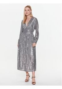 Dixie Sukienka koktajlowa AHGDTCZA Srebrny Regular Fit. Kolor: srebrny. Materiał: syntetyk. Styl: wizytowy #2