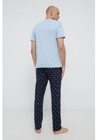 Ted Baker Komplet piżamowy gładki. Kolor: niebieski. Materiał: dzianina. Wzór: gładki #4
