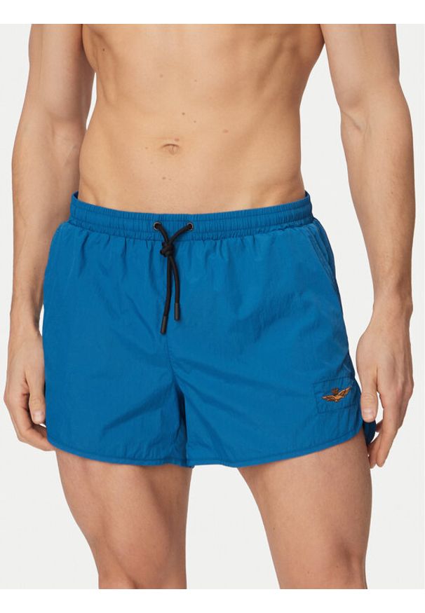 Aeronautica Militare Szorty kąpielowe 261BW0231UCT04311 Niebieski Regular Fit. Kolor: niebieski. Materiał: syntetyk