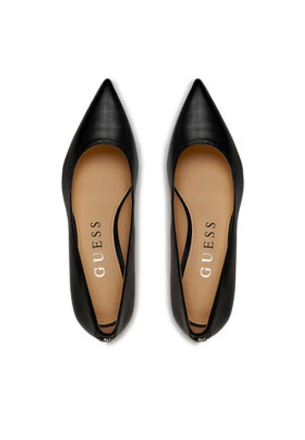 Guess Czółenka Bravo4 FLPBV4 LEA08 Czarny. Kolor: czarny. Materiał: skóra. Obcas: na szpilce