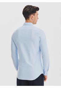 Pako Lorente - Niebieska koszula męska. Typ kołnierza: button down. Kolor: niebieski. Materiał: bawełna. Długość rękawa: długi rękaw. Długość: długie. Wzór: gładki #6