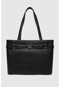 Guess - GUESS Czarna logowana shopperka Arlena Logo Noel Tote. Kolor: czarny #1