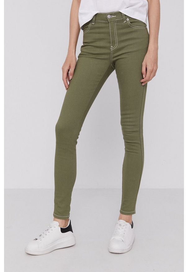Dr. Denim Jeansy Lexy damskie medium waist. Kolor: zielony