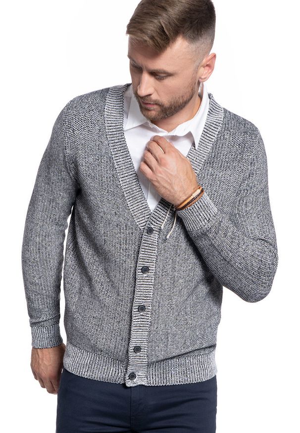 Mustang - MĘSKI SWETER MUSTANG EDGAR CARDIGAN 1010104 4142