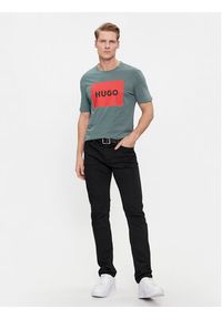Hugo T-Shirt Dulive222 50467952 Zielony Regular Fit. Kolor: zielony. Materiał: bawełna