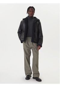 Jack & Jones Kurtka z imitacji skóry Cambridge 12282946 Czarny Regular Fit. Kolor: czarny. Materiał: skóra