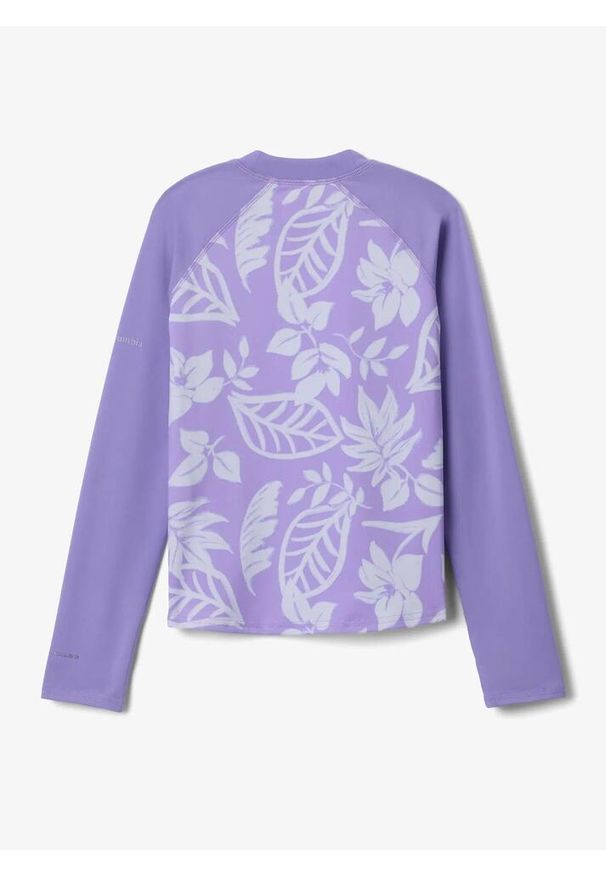 columbia - Bluza dziewczęca Columbia Sandy Shores Printed LS Sunguard. Kolor: fioletowy. Sport: turystyka piesza