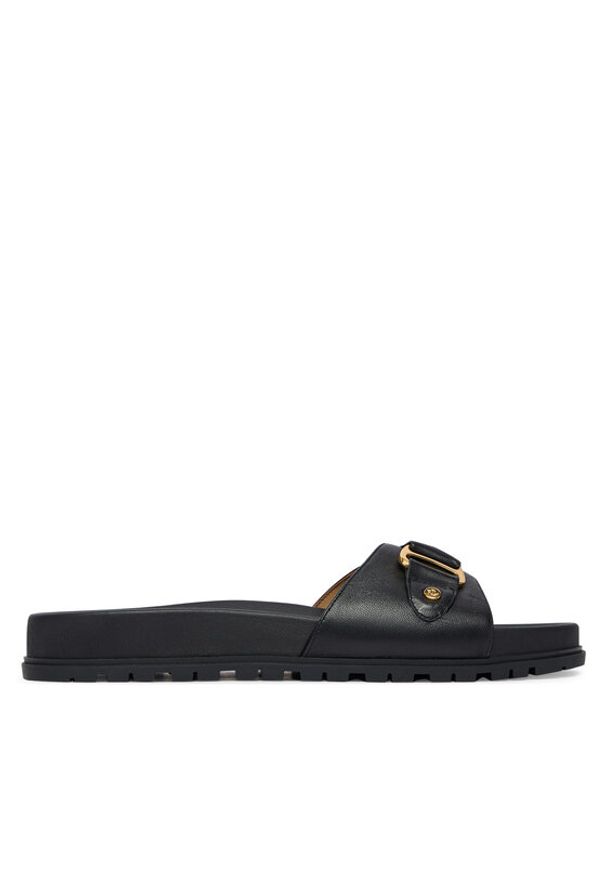 Lauren Ralph Lauren - LAUREN RALPH LAUREN Klapki 802982883002 Czarny. Kolor: czarny. Materiał: skóra