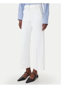 Marella Spodnie materiałowe Nicchia 2613131074 Biały Regular Fit. Kolor: biały. Materiał: bawełna #1