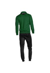 Dres piłkarski dla dzieci Givova Tuta Visa zielono-czarny. Kolor: zielony. Materiał: dresówka. Styl: sportowy