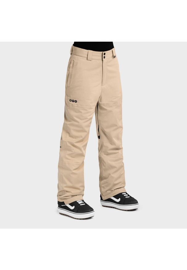 SIROKO - Spodnie snowboardowe damskie P1-W Groot. Kolor: beżowy. Sezon: zima. Sport: snowboard