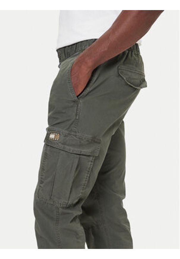 Tommy Jeans Spodnie materiałowe DM0DM22003 Zielony Regular Fit. Kolor: zielony. Materiał: bawełna