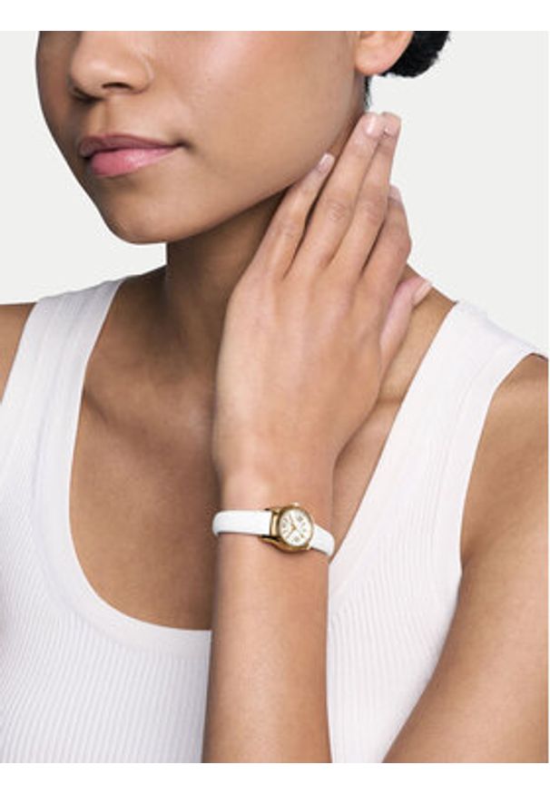 Michael Kors Zegarek Lexington MK4900 Biały. Kolor: biały. Materiał: skóra
