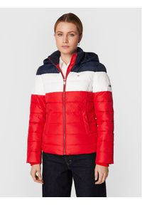 Tommy Jeans Kurtka zimowa Colourblock DW0DW09065 Kolorowy Slim Fit. Materiał: syntetyk, puch. Wzór: kolorowy. Sezon: zima