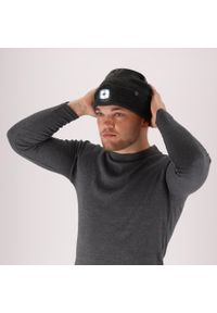 HEAT KEEPER - Zestaw czapka i rękawiczki męskie + LED termoutwardzalne. Kolor: czarny. Materiał: poliamid. Sezon: zima. Sport: narciarstwo
