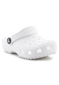 Chodaki Crocs Classic Clog Jr 206990-100 białe. Okazja: na plażę, na co dzień. Zapięcie: pasek. Kolor: biały. Materiał: materiał. Sport: pływanie