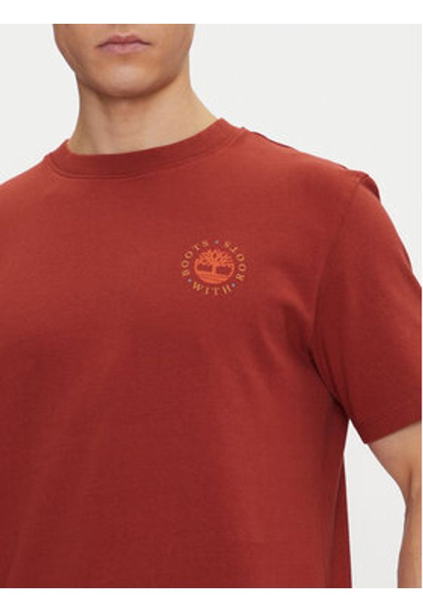 Timberland T-Shirt TB0A6DPD Czerwony Regular Fit. Kolor: czerwony. Materiał: bawełna