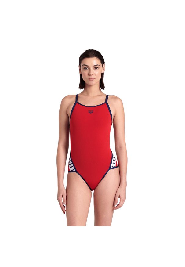 Damski kostium kąpielowy 1-częściowy Arena Icons Super Fly. Kolor: wielokolorowy, niebieski, czerwony