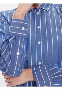 TOMMY HILFIGER - Tommy Hilfiger Koszula Baseball Stripe Regular Shirt WW0WW41155 Niebieski Regular Fit. Kolor: niebieski. Materiał: bawełna