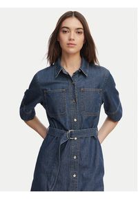 TOMMY HILFIGER - Tommy Hilfiger Sukienka jeansowa WW0WW50622 Niebieski Regular Fit. Kolor: niebieski. Materiał: bawełna #5