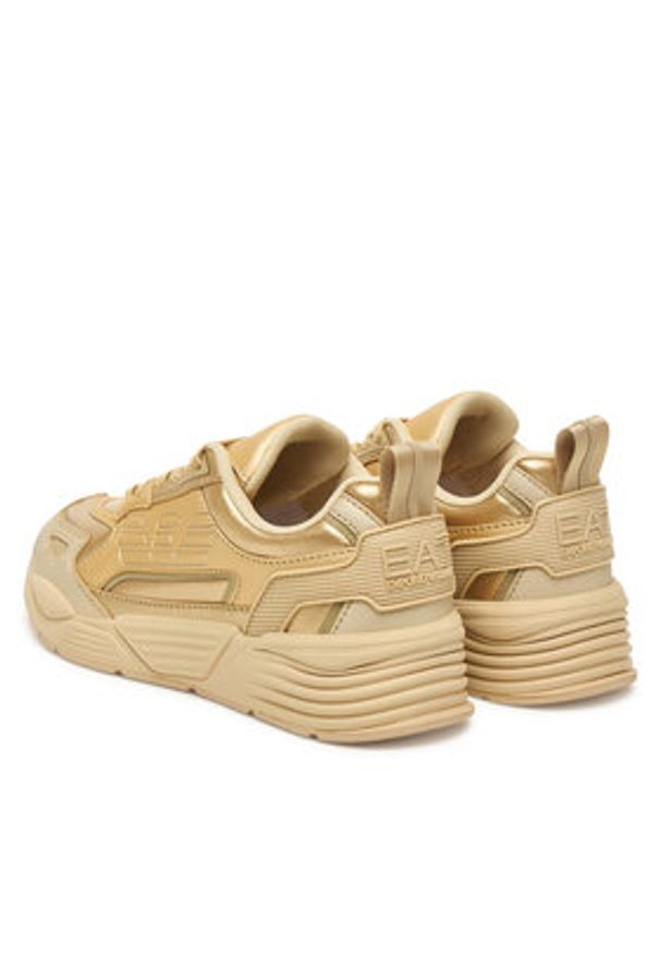 EA7 Emporio Armani Sneakersy 7X000306 AF18446 MZ147 Złoty. Kolor: złoty. Materiał: skóra