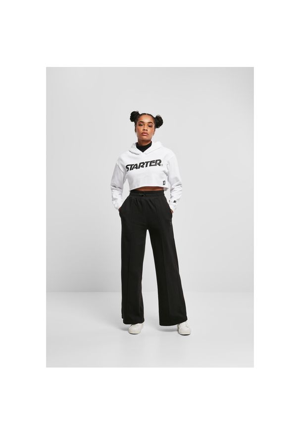 Damska bluza z kapturem Urban Classics Starter Cropped. Typ kołnierza: kaptur. Kolor: biały. Długość: krótkie