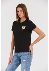 Kenzo - KENZO Czarny damski t-shirt WITH 'TIGER VARSITY' PRINT, Rozmiar XS. Kolor: czarny. Wzór: nadruk #6