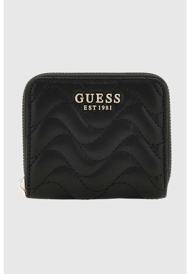 Guess - GUESS Czarny portfel damski Melisandra. Kolor: czarny. Materiał: skóra ekologiczna
