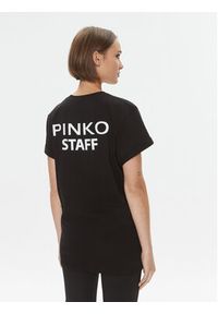 Pinko T-Shirt 102346 A1CY Czarny Regular Fit. Kolor: czarny. Materiał: bawełna