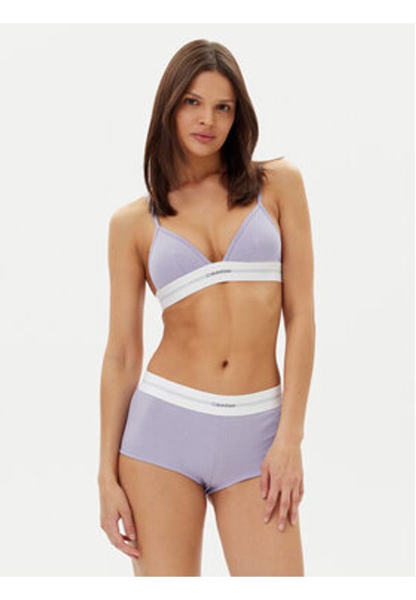Calvin Klein Underwear Biustonosz braletka LV00QF8248 Fioletowy. Kolor: fioletowy. Materiał: bawełna