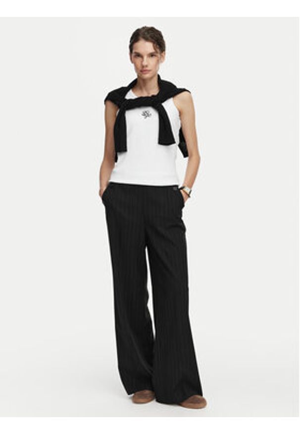 Beverly Hills Polo Club Top P-SS26W-TK550000 Biały Regular Fit. Typ kołnierza: polo. Kolor: biały. Materiał: bawełna