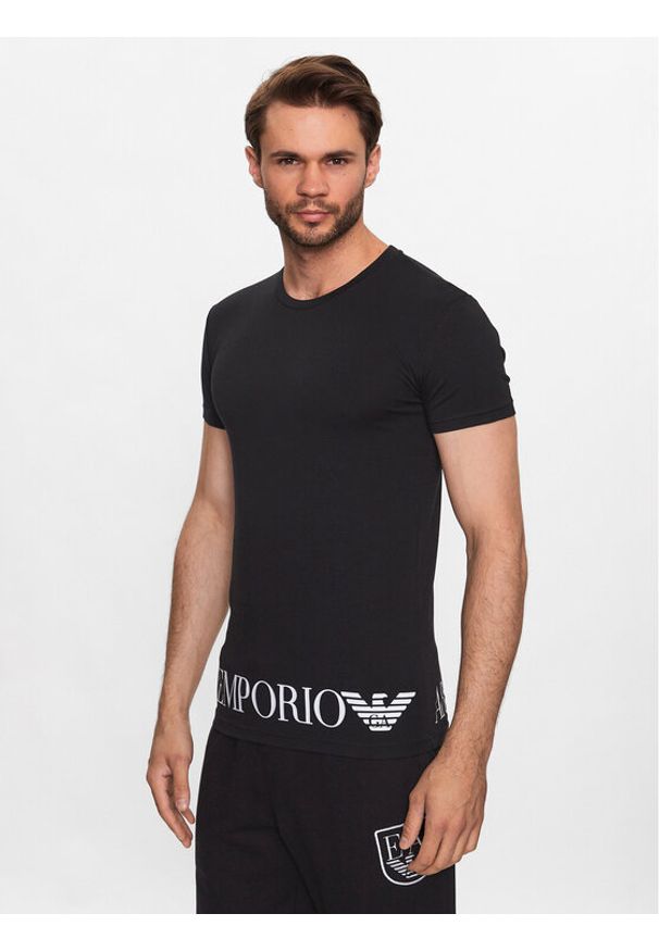 Emporio Armani Underwear T-Shirt 111035 3R755 00020 Czarny Regular Fit. Kolor: czarny. Materiał: bawełna