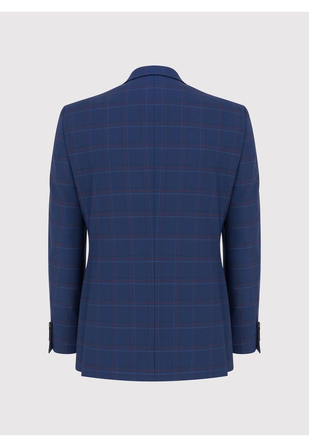 Pako Lorente - PAKO LORENTE – Granatowa marynarka garniturowa w czerwono-niebieską kratkę. Okazja: na wesele, na ślub cywilny, na komunię. Kolor: czerwony, niebieski, wielokolorowy. Materiał: poliester, wełna, lycra. Wzór: kratka