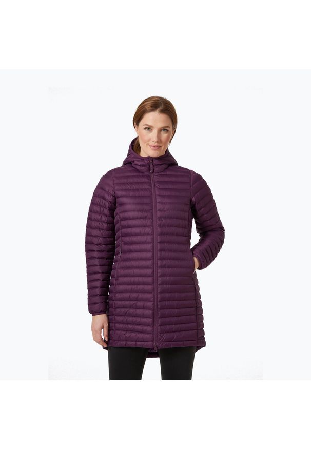 Kurtka puchowa damska Helly Hansen Sirdal Long Insulator. Kolor: fioletowy. Materiał: puch. Sport: turystyka piesza