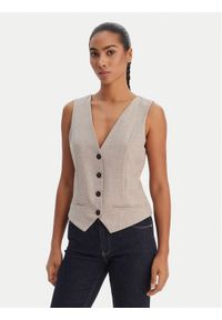 only - ONLY Kamizelka garniturowa Linda 15336753 Beżowy Regular Fit. Kolor: beżowy. Materiał: syntetyk #1