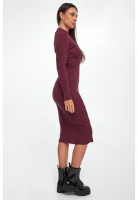 Sukienka prążkowana midi DKNY. Materiał: prążkowany. Długość: midi #2