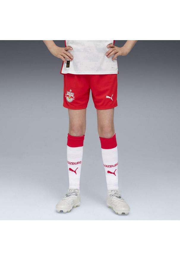 Puma - Młodzieżowe szorty FC Red Bull Salzburg 25/26 PUMA Red White. Kolor: czerwony, biały, wielokolorowy. Materiał: tkanina. Sport: piłka nożna