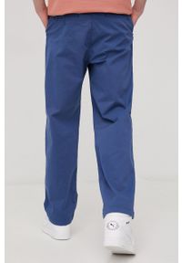 Lee spodnie męskie w fasonie chinos. Kolor: niebieski. Materiał: tkanina, bawełna, lycra, materiał. Wzór: gładki #3
