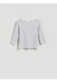 Reserved - Bawełniany longsleeve - wielobarwny. Materiał: bawełna. Długość rękawa: długi rękaw