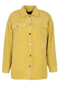 TOP SECRET - Luźna koszula ze sztruksu. Kolor: żółty. Materiał: sztruks. Długość rękawa: długi rękaw. Długość: długie. Sezon: zima #7